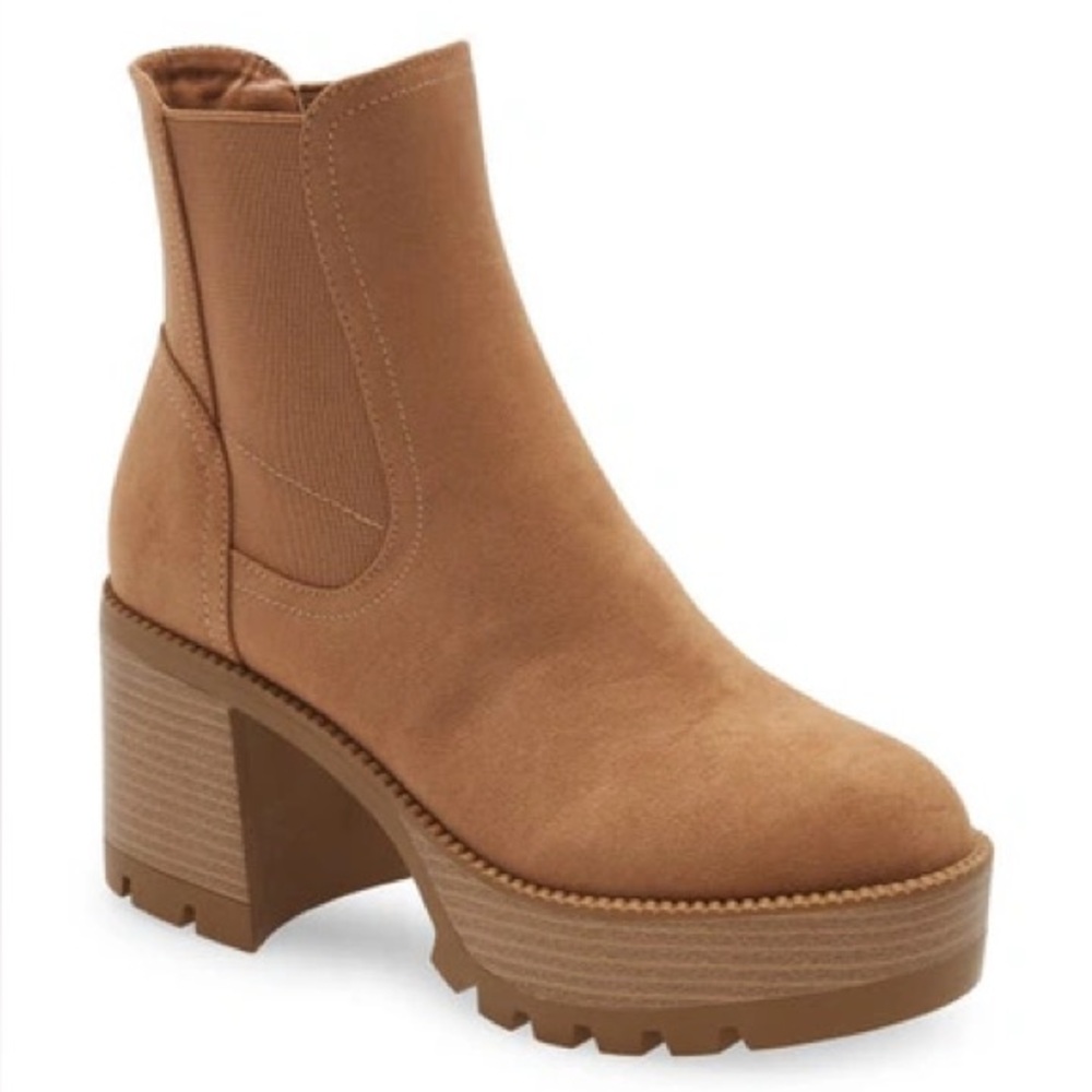 BP Nordstrom Jillyan Platform Chelsea Booties | Tan Sand | Women’s 8